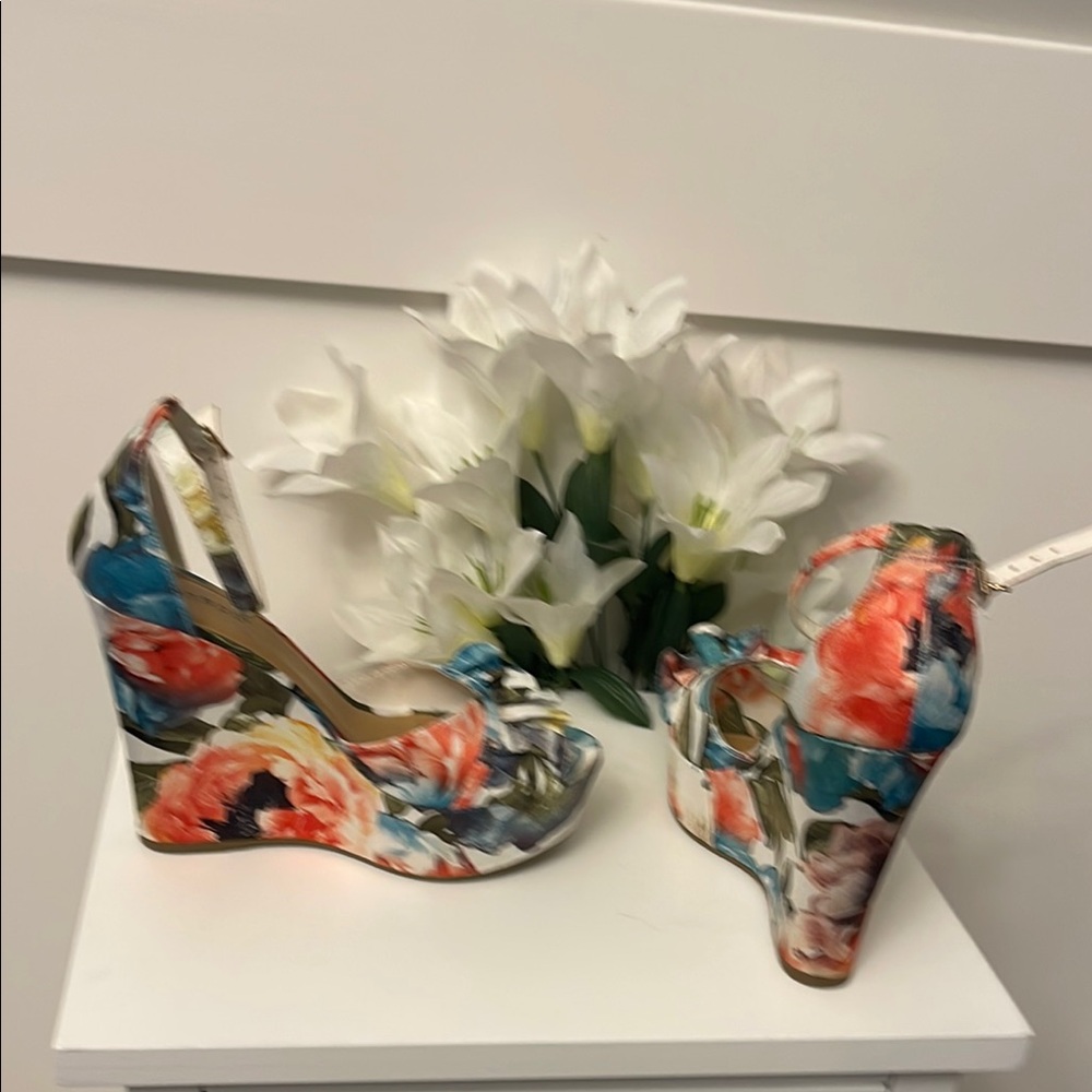 Floral Wedge Sandals